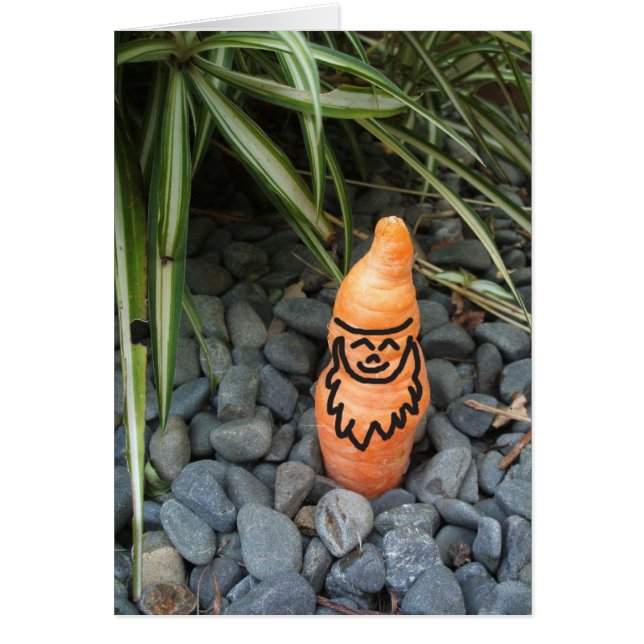 Cartão de dobramento Gnomo Carrot (Frente)