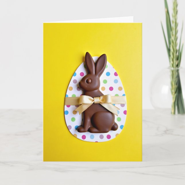 Cartão de Doce de Coelhinho de Chocolate (Frente)