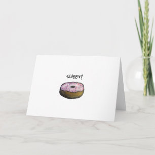 Cartão de Doce Donut, Aniversário, Parabéns