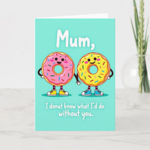 Cartão de Donut do Dia das Mães