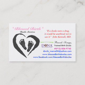 Cartão de Doula do nascimento