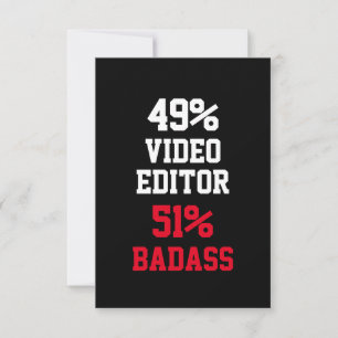 Cartão de Edição de Vídeo Incrível