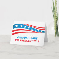 Cartão de Eleição Americano para Campanha Política