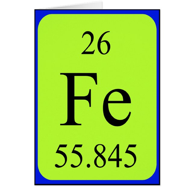 Cartão de elemento 26 - Ferro (Frente)