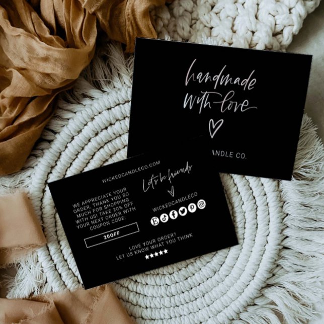 Cartão de embalagem para pequenas empresas artesan (Criador carregado)