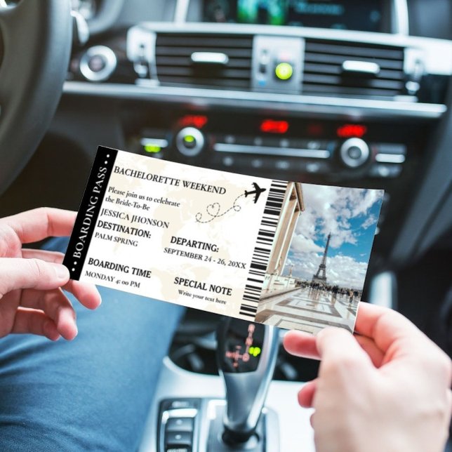 Cartão de embarque Bilhete de solteiro Convite (Criador carregado)