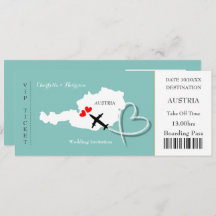 Cartão de Embarque Destino Áustria Foto