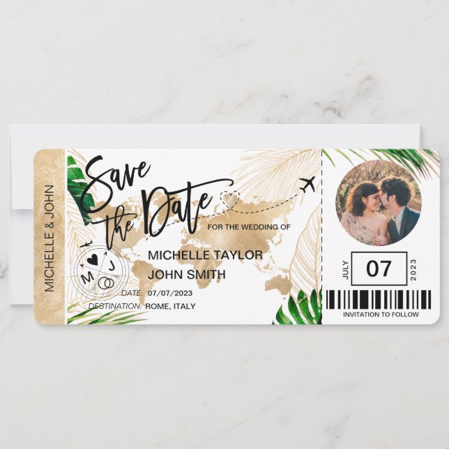 Cartão de Embarque Mapa Mundial Foto da Praia Salv (Frente)