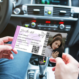 Cartão de embarque Minimalista bilhete de data de 