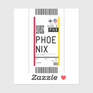 Cartão de embarque para o adesivo Phoenix (PHX)