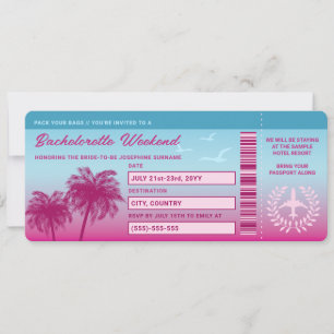 Cartão de Embarque para Viagem de Despedida de Sol