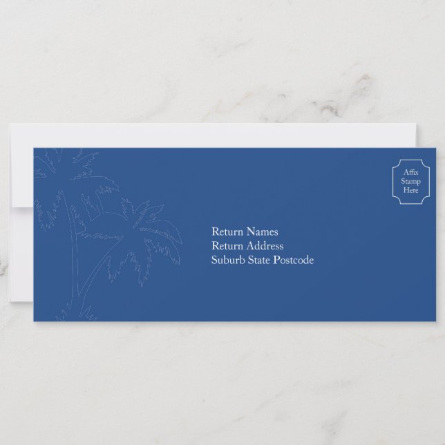 Cartão de Embarque RSVP Casamento em Bali (Frente)