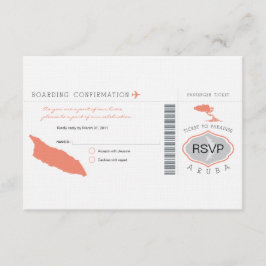 Cartão de Embarque RSVP para Aruba