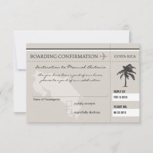 Cartão de Embarque RSVP PARA COSTA RICA