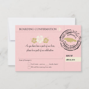 Cartão de Embarque RSVP para Jamaica