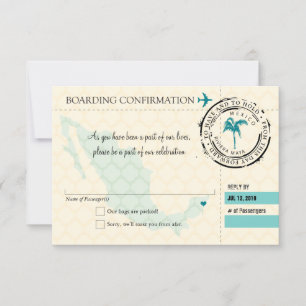 Cartão de Embarque RSVP para o México