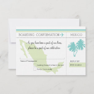 Cartão de Embarque RSVP PARA O MÉXICO