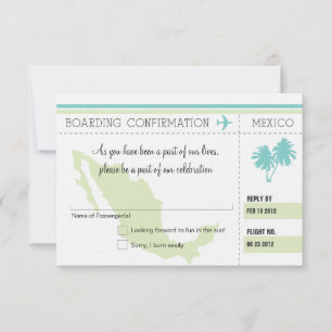 Cartão de Embarque RSVP PARA O MÉXICO