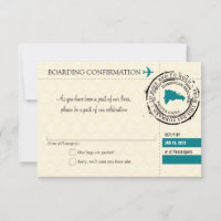 Cartão de Embarque RSVP para República Dominicana