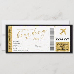Cartão de Embarque Surpresa Passagem Aérea Falsa