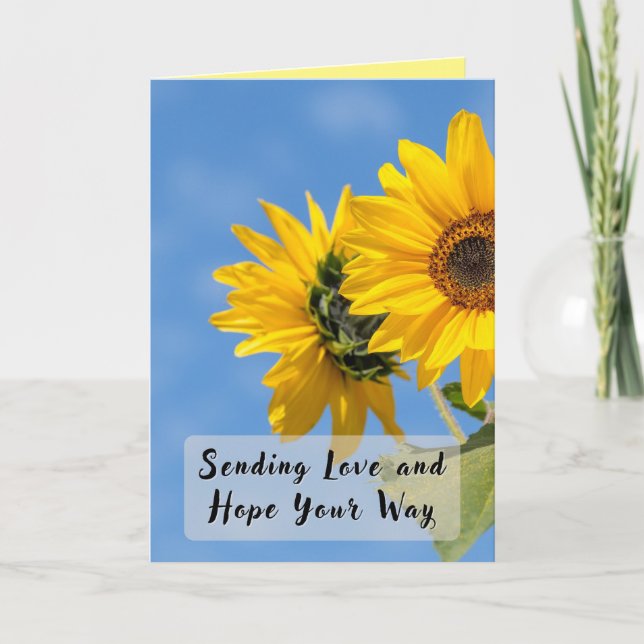 Cartão de Empatia para Tempos Difíceis por Exemplo (Frente)