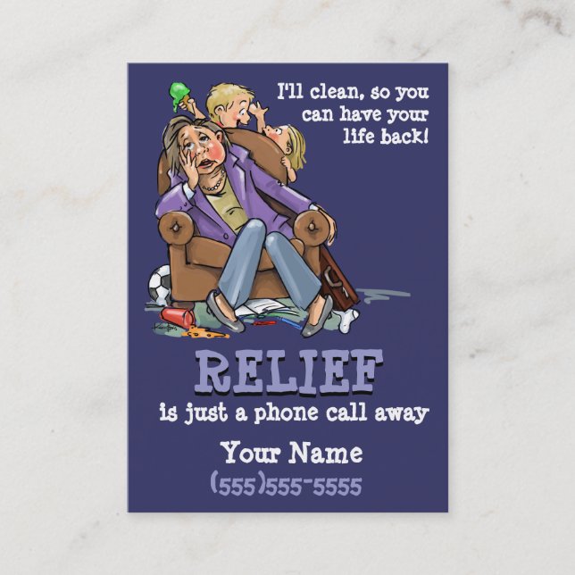 Cartão de empresa de serviços Housecleaning PPL (Frente)