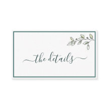 Cartão de Enclausuramento Botânico Verde Plano Mod