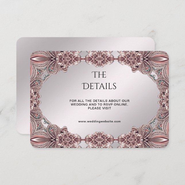 Cartão de Enclausuramento com Detalhe Ornamentado  (Frente/Verso)