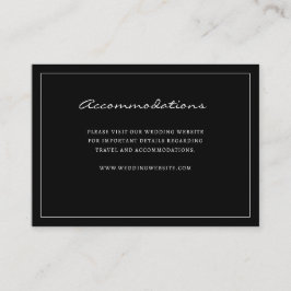 Cartão de Enclausuramento de Acomodação Preta