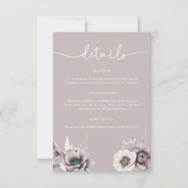 Cartão de Enclausuramento de Casamento Boho Dusty