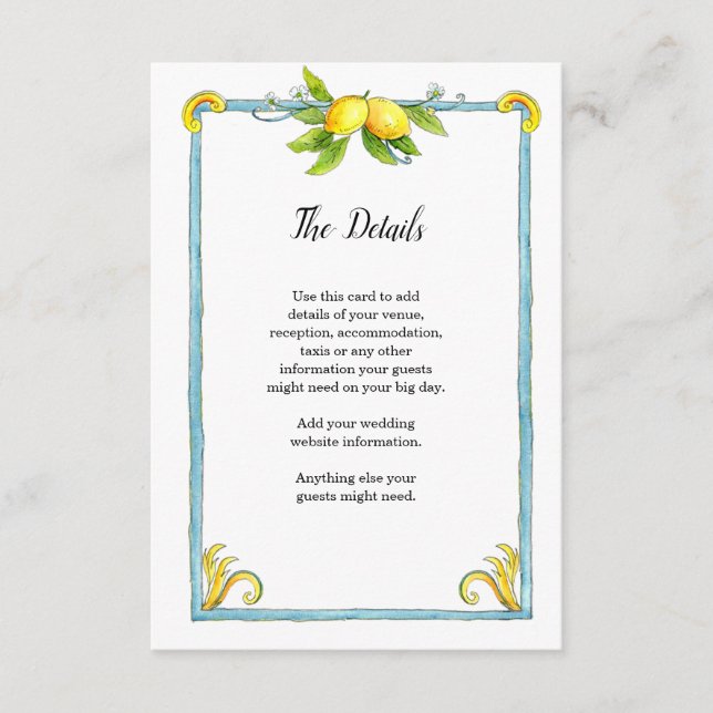 Cartão de Enclausuramento de Casamento com Aquarel (Frente)