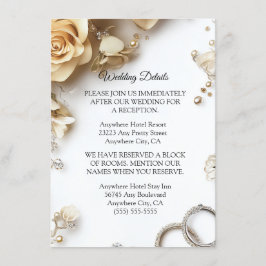 Cartão de Enclausuramento de Casamento de Rosas Do