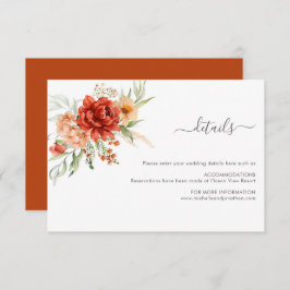 Cartão de Enclausuramento de Casamento Floral Boho