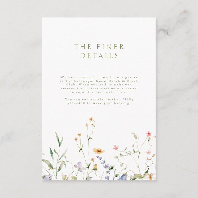 Cartão de Enclausuramento de Casamento no Jardim P (Frente)