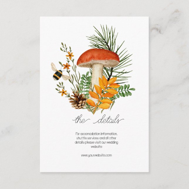 Cartão de Enclausuramento de Cogumelos da Floresta (Frente)