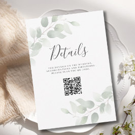 Cartão de Enclausuramento de Detalhes de Casamento