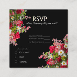 Cartão de Enclausuramento de Foto de Flor Preta Fl