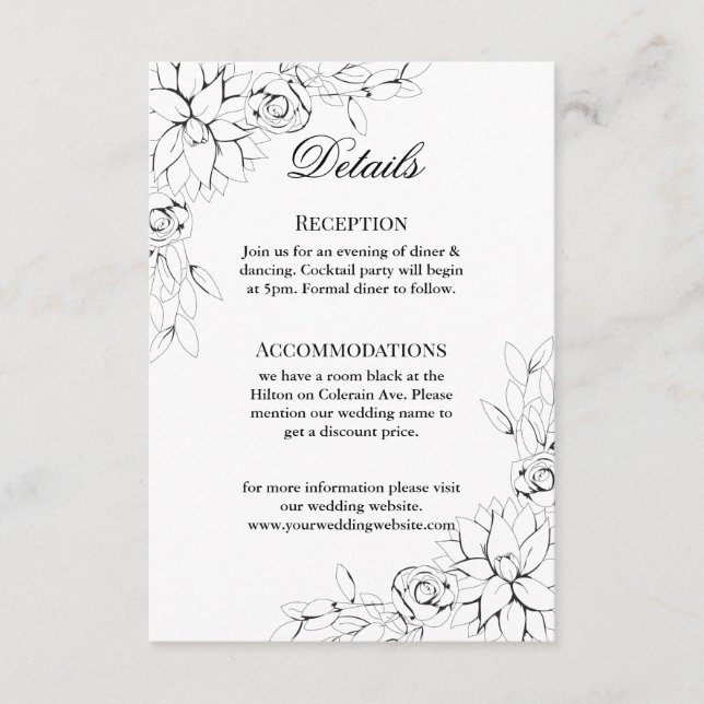 Cartão de Enclausuramento de Grinalda de Dahlia (Frente)