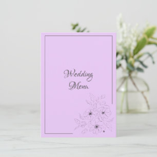 Cartão de Enclausuramento de Menu de Casamento Anê