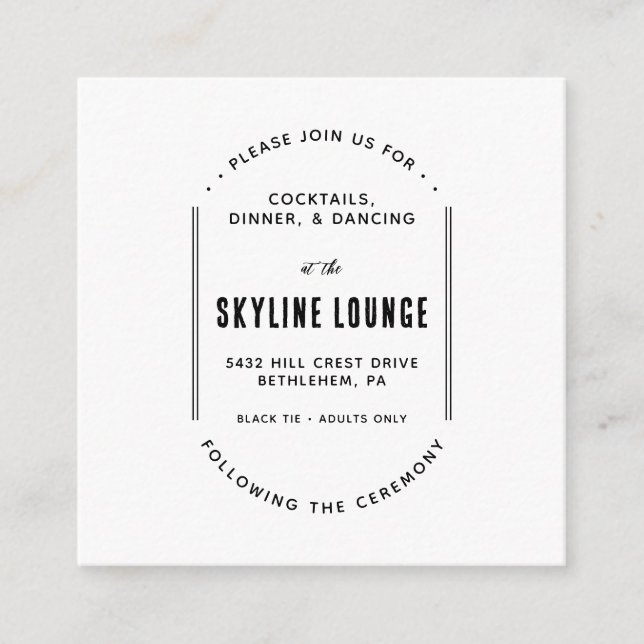 Cartão de Enclausuramento Minimalista Moderno Simp (Frente)