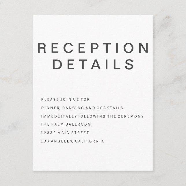 Cartão de Enclausuramento Minimalista Nova Goth (Frente)