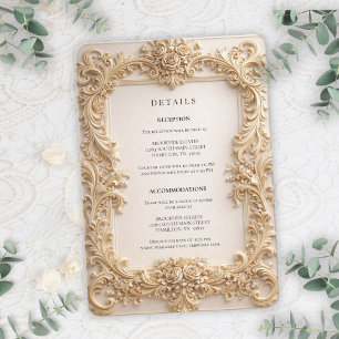 Cartão de Enclosure de Casamento com Detalhes em Q