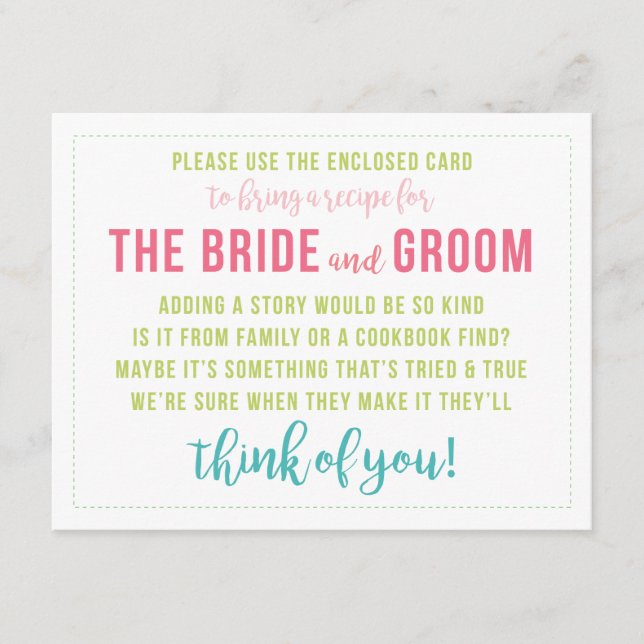 Cartão de Enclosure de Chuveiro de Cartão de Recei (Frente)