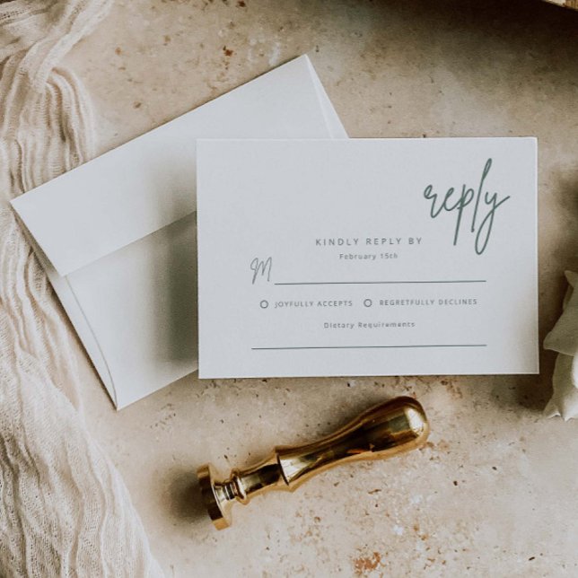 Cartão de Enclosure de Convite de Resposta Simples (Criador carregado)