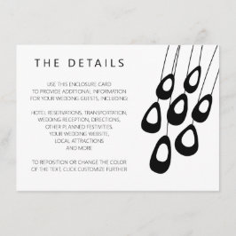 Cartão de Enclosure de Convite para Casamento Peac