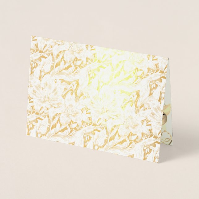 Cartão de Enclosure De Folha De Casamento - Lírios (Frente)