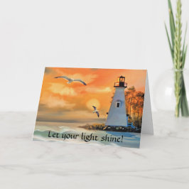 Cartão de Encorajamento Cristão de Farol