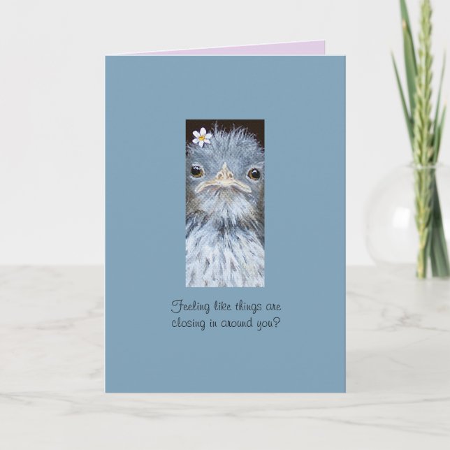 cartão de encorajamento de aves doces (Frente)