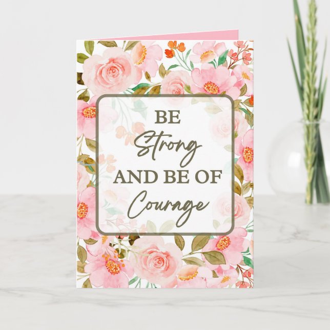 Cartão de Encorajamento para Tempos Difíceis por E (Frente)