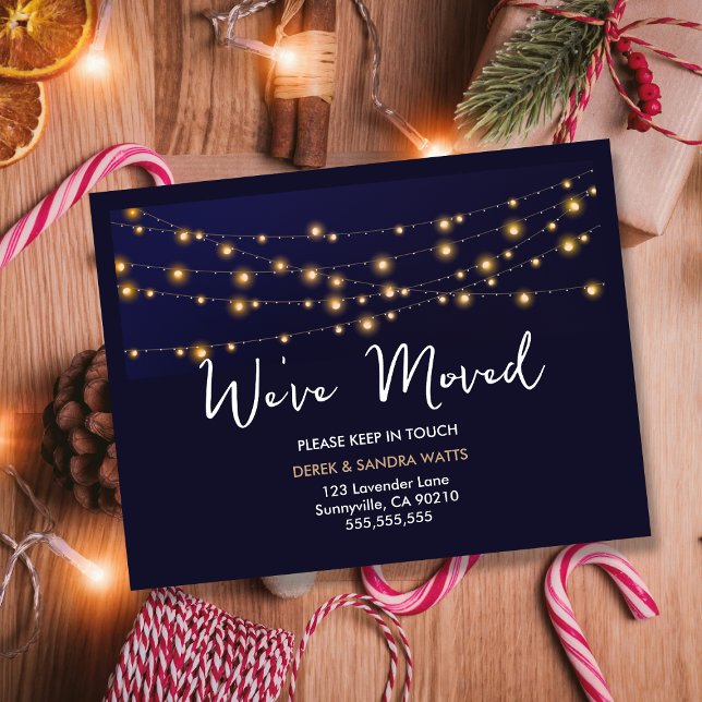 Cartão de Endereço Novo de Feriado - Movimentamos  (Criador carregado)